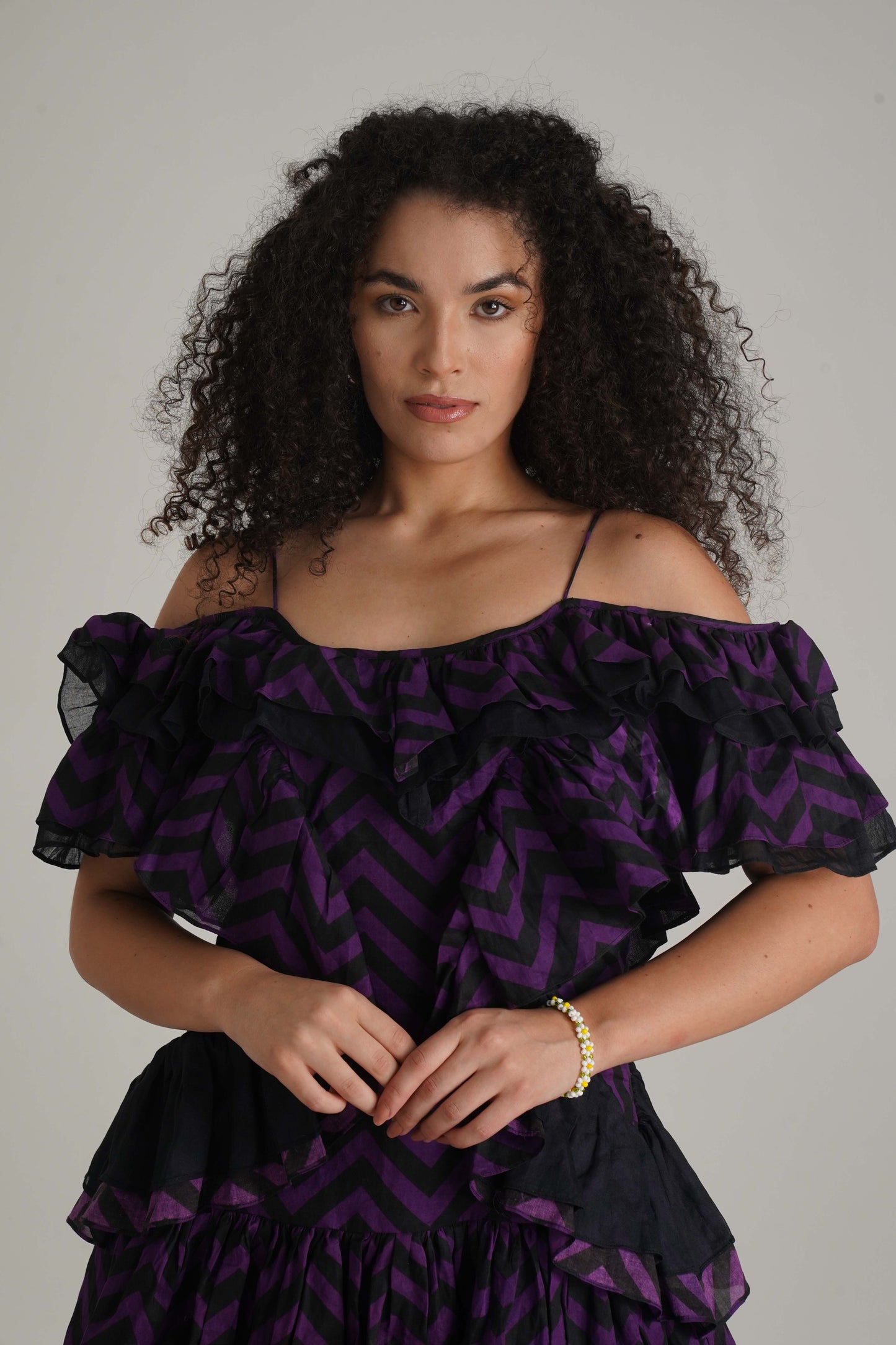 Fiorella Purple Stripe Dress