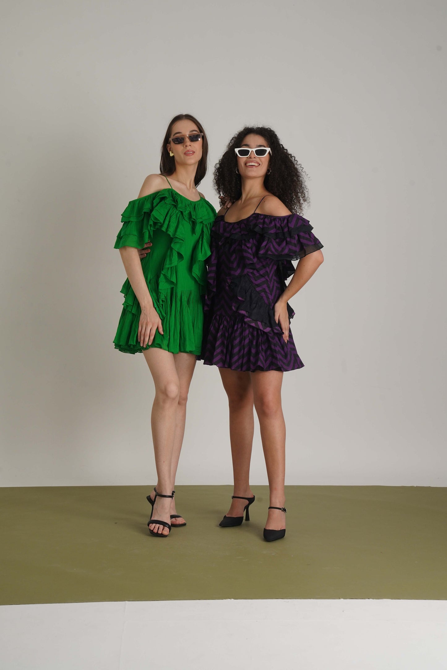 Fiorella Purple Stripe Dress